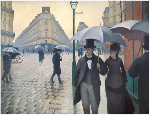 下雨天，一起撑伞走进艺术家创造的雨中景