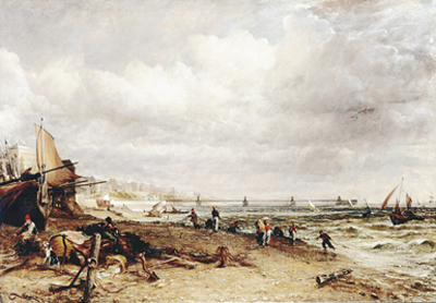   布莱顿链条码头（布面油画1826-1827年） 约翰·康斯太勃尔（1776-1837年）
