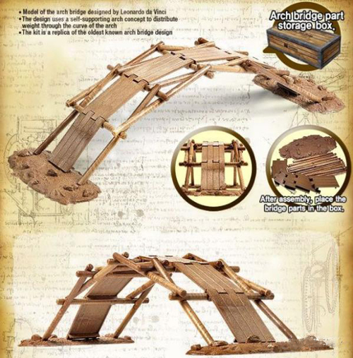 达·芬奇的木拱桥实现模型