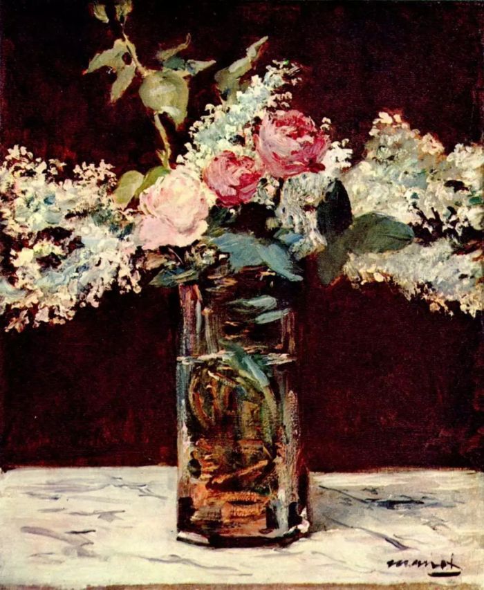   马奈 《丁香与玫瑰》 1883年