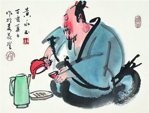 黄永玉茶酒画：一份偷着乐的情趣
