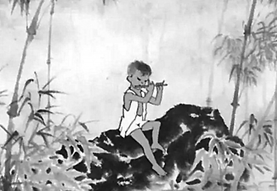 水墨动画《牧笛》剧照 资料图片