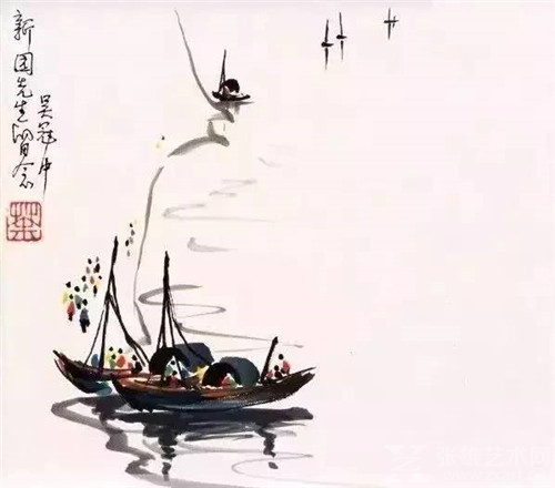 吴冠中的江南梦，从小小的船牵萦开去