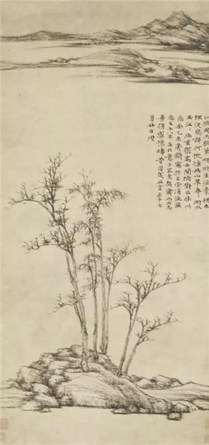  《渔庄秋霁图》 倪瓒 上海博物馆藏