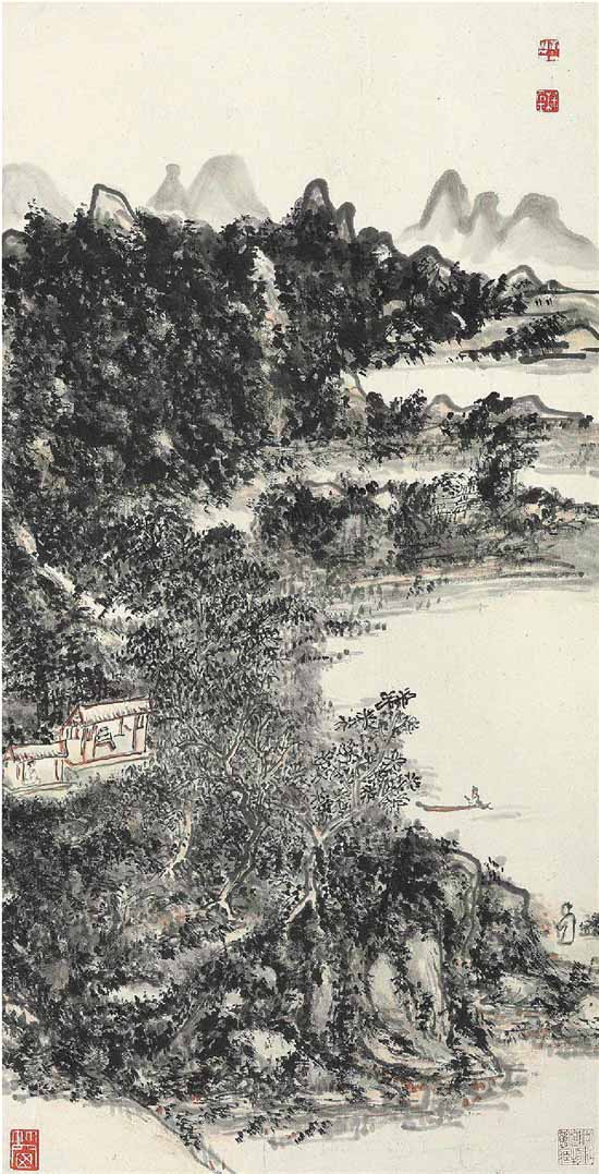  黄宾虹 山水轴（资料图片）