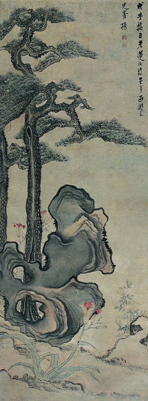 陈洪绶《松石图》：古朴典雅 浑然静穆
