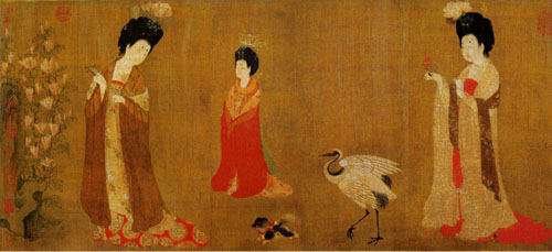 唐 周昉 《簪花仕女图》局部