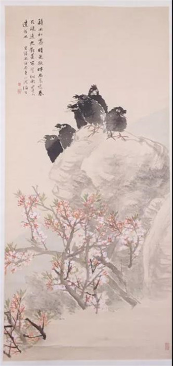任伯年《幽鸟鸣春图》南京博物院藏