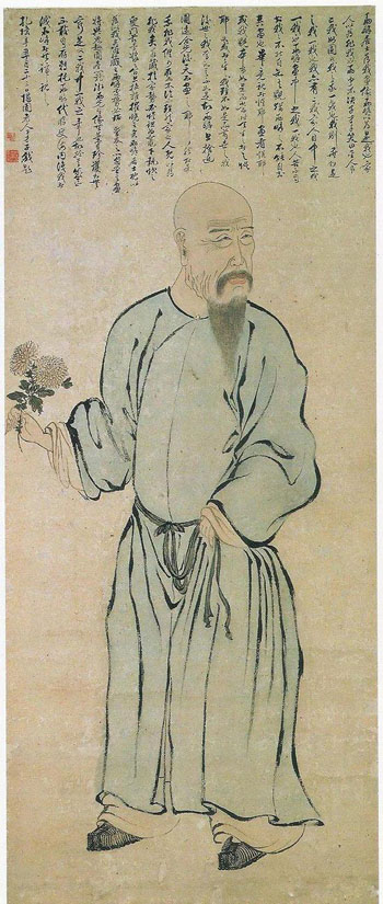 （清）罗聘《袁枚像》，纸本设色，158.5厘米×66.7厘米，日本京都国立博物馆藏