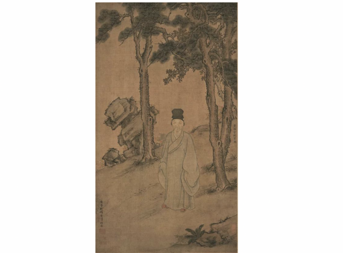 明代曾鲸、项圣谟绘制的《董其昌小像》（上海博物馆藏）