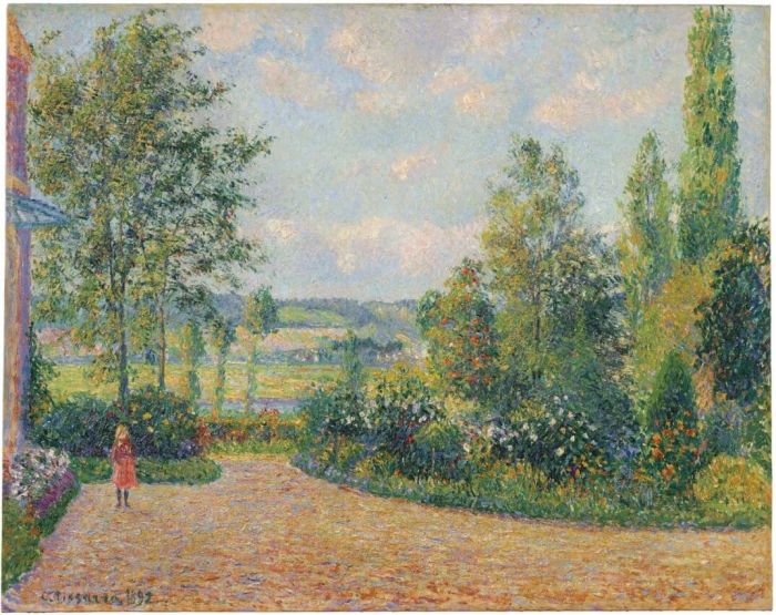  卡密尔·毕沙罗（1830-1903）《当普的奥克塔夫·米尔博花园》，油彩 画布，73 x 92.1 cm.，1892年作，估价： 3,000,000 - 5,000,000美元。将于5月13日佳士得纽约印象派及现代艺术晚间拍卖呈献