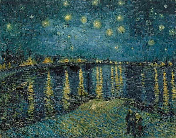 天体能量…梵高《罗纳河上的星夜(1888.
