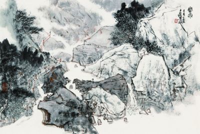  宝泉（国画） 梁腾