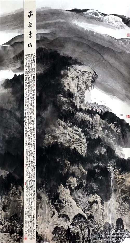 艺术家闫超山水作品受追捧《云雾山中》拍出12万高价_张雄艺术网