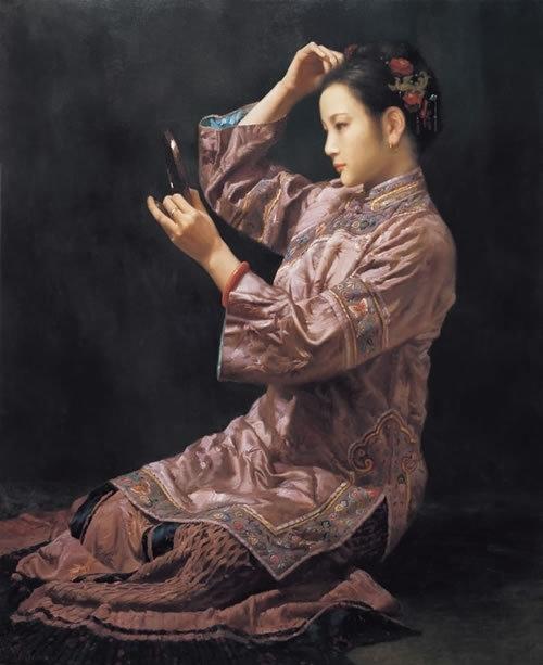 中国古典女性的油画作品欣赏(组图)
