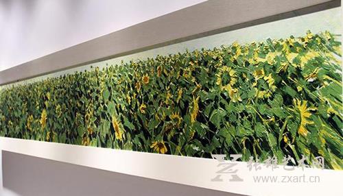 许江的向日葵油画图片
