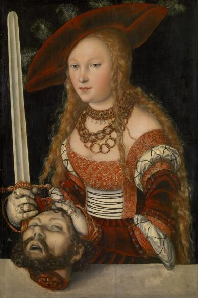 《茱蒂絲和荷洛芬尼斯首級》lucas cranach the elder, judith with