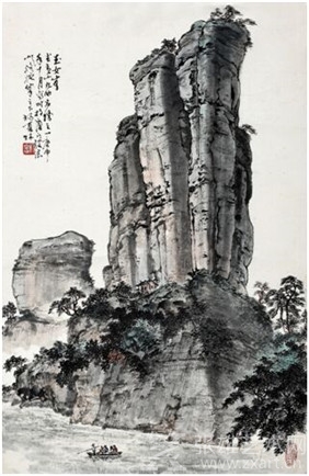 武夷山玉女峰国画图片