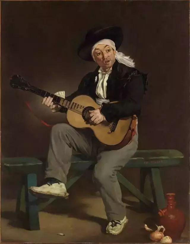 马奈《弹吉他的西班牙歌手 》1473x1143cm 布面油画 1860