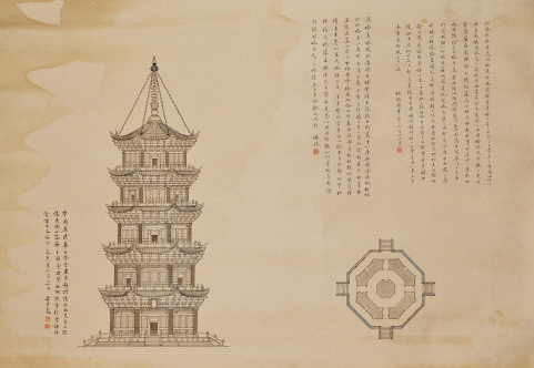 闽南古建筑绘画图片