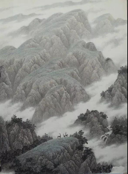 苗耕荣山水画图片