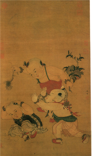 《 端阳戏婴》宋 苏焯 台北故宫博物院藏 《 端阳戏婴》宋 苏焯 台北故宫博物院藏