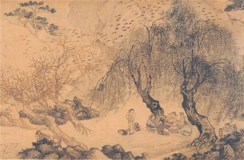 明 周臣 春游闲眺图卷(局部) 上海博物馆藏 明 周臣 春游闲眺图卷(局部) 上海博物馆藏