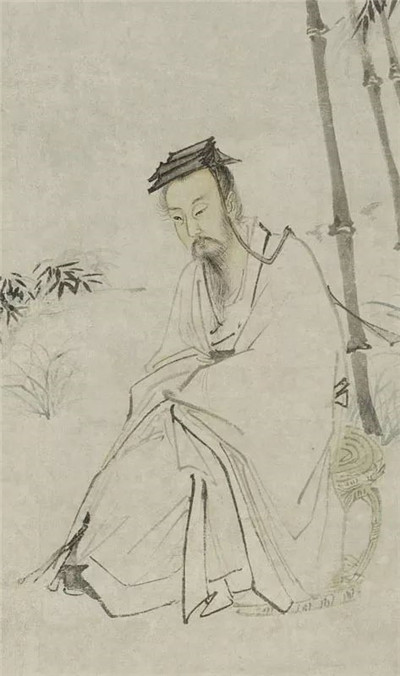 《右军书扇图》(局部) 《右军书扇图》(局部)