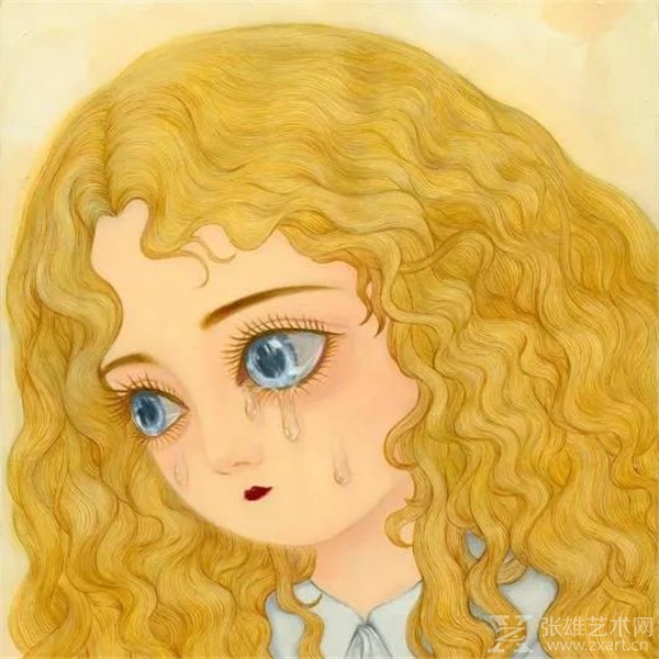 哭泣的女人画作品图片